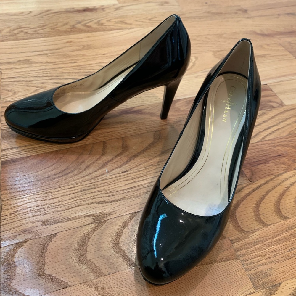 Cole Haan Black Patent Leather High Heel Pumps